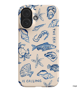 Sea Call Printed Phone Cases iPhone 16 / Snap by Cass Deller - The Dairy