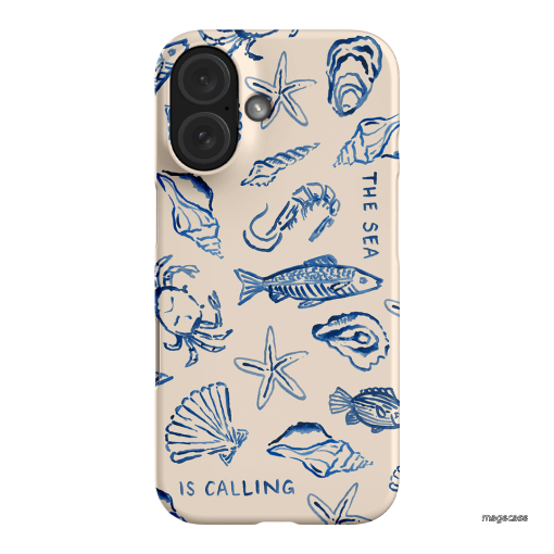 Sea Call Printed Phone Cases iPhone 16 / Snap by Cass Deller - The Dairy