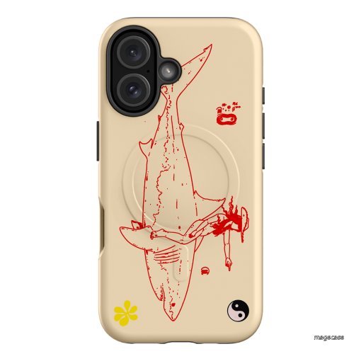 1800-Busy-Rn in Cream Printed Phone Cases iPhone 16 / Armoured MagSafe by Easty Beasty - The Dairy