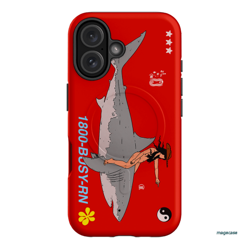 1800-Busy Rn in Red Printed Phone Cases iPhone 16 / Armoured MagSafe by Easty Beasty - The Dairy