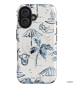 Balmy Blue Printed Phone Cases iPhone 16 / Armoured MagSafe by Cass Deller - The Dairy
