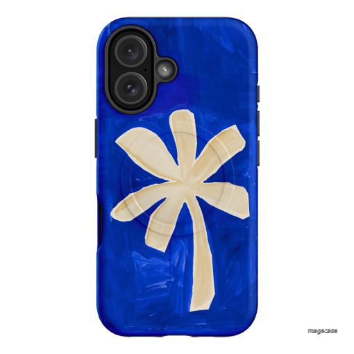 Bleu Palm Printed Phone Cases iPhone 16 / Armoured MagSafe by Charlie Taylor - The Dairy