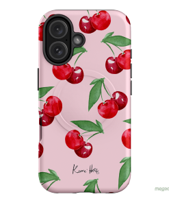 Cherry Rose Printed Phone Cases iPhone 16 / Armoured MagSafe by Kerrie Hess - The Dairy
