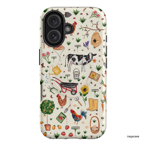 Farm Stay Printed Phone Cases iPhone 16 / Armoured MagSafe by BG. Studio - The Dairy