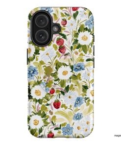 Garden Strawberries Printed Phone Cases iPhone 16 / Armoured MagSafe by Ellie Mae - The Dairy