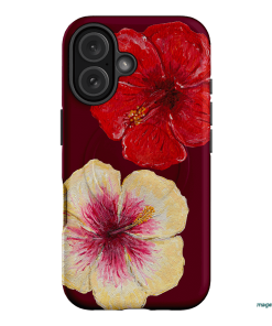 Hibiscus Flower Printed Phone Cases iPhone 16 / Armoured MagSafe by BG. Studio - The Dairy
