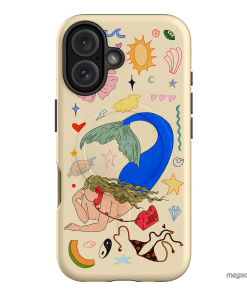Mermaid Salad Cream Printed Phone Cases iPhone 16 / Armoured MagSafe by Easty Beasty - The Dairy