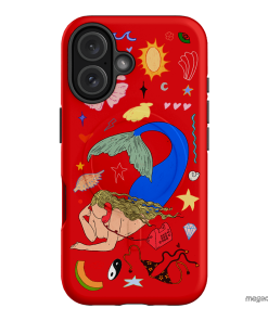 Mermaid Salad Scarlet Printed Phone Cases iPhone 16 / Armoured MagSafe by Easty Beasty - The Dairy