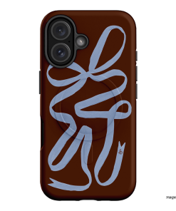 Mocha Ribbon Printed Phone Cases iPhone 16 / Armoured MagSafe by Jasmine Dowling - The Dairy