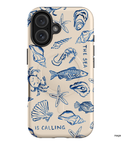 Sea Call Printed Phone Cases iPhone 16 / Armoured MagSafe by Cass Deller - The Dairy