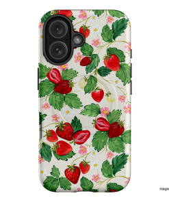 Strawberry Patch Printed Phone Cases iPhone 16 / Armoured MagSafe by Ellie Mae - The Dairy
