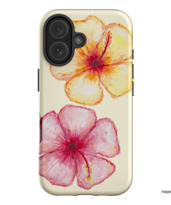 Hibiscus Flower Yellow Printed Phone Cases iPhone 16 / Armoured by BG. Studio - The Dairy