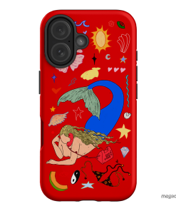 Mermaid Salad Scarlet Printed Phone Cases iPhone 16 / Armoured by Easty Beasty - The Dairy