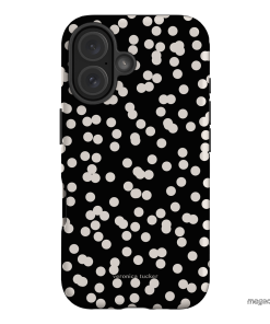 Mini Confetti Noir Printed Phone Cases iPhone 16 / Armoured by Veronica Tucker - The Dairy