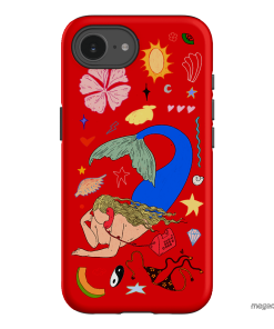 Mermaid Salad Scarlet Printed Phone Cases iPhone 16E / Armoured by Easty Beasty - The Dairy
