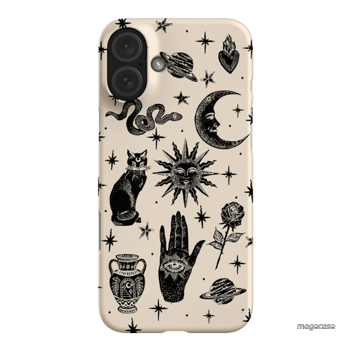 Astro Flash Beige Printed Phone Cases iPhone 16 Plus / Snap by Veronica Tucker - The Dairy