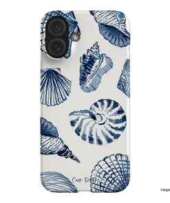 Blue Shells Printed Phone Cases iPhone 16 Plus / Snap by Cass Deller - The Dairy