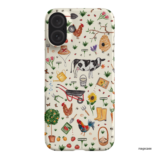Farm Stay Printed Phone Cases iPhone 16 Plus / Snap by BG. Studio - The Dairy
