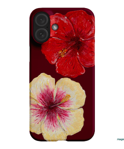 Hibiscus Flower Printed Phone Cases iPhone 16 Plus / Snap by BG. Studio - The Dairy