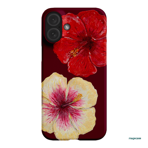 Hibiscus Flower Printed Phone Cases iPhone 16 Plus / Snap by BG. Studio - The Dairy