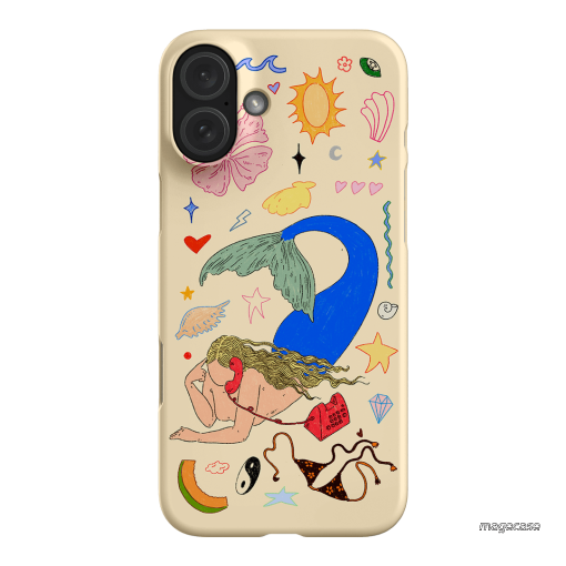 Mermaid Salad Cream Printed Phone Cases iPhone 16 Plus / Snap by Easty Beasty - The Dairy