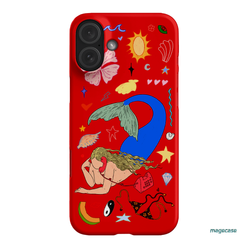 Mermaid Salad Scarlet Printed Phone Cases iPhone 16 Plus / Snap by Easty Beasty - The Dairy