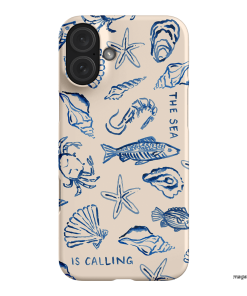 Sea Call Printed Phone Cases iPhone 16 Plus / Snap by Cass Deller - The Dairy