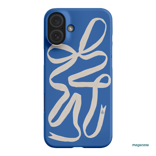 Something Blue Ribbon Printed Phone Cases iPhone 16 Plus / Snap by Jasmine Dowling - The Dairy