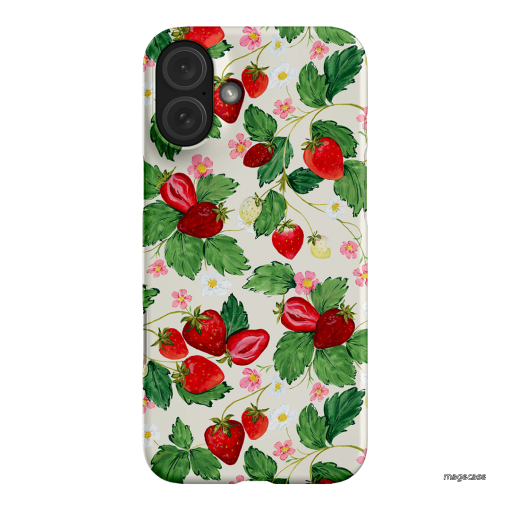 Strawberry Patch Printed Phone Cases iPhone 16 Plus / Snap by Ellie Mae - The Dairy