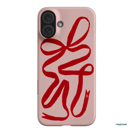 Valentine Ribbon Printed Phone Cases iPhone 16 Plus / Snap by Jasmine Dowling - The Dairy