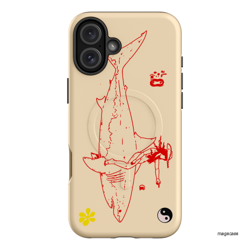 1800-Busy-Rn in Cream Printed Phone Cases iPhone 16 Plus / Armoured MagSafe by Easty Beasty - The Dairy