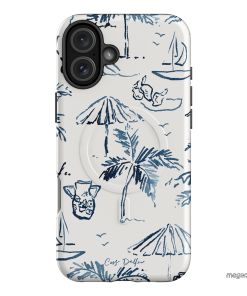 Balmy Blue Printed Phone Cases iPhone 16 Plus / Armoured MagSafe by Cass Deller - The Dairy