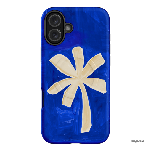 Bleu Palm Printed Phone Cases iPhone 16 Plus / Armoured MagSafe by Charlie Taylor - The Dairy