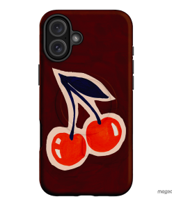 Cherries Printed Phone Cases iPhone 16 Plus / Armoured MagSafe by Studio Bon - The Dairy