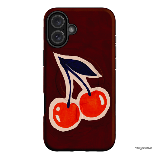 Cherries Printed Phone Cases iPhone 16 Plus / Armoured MagSafe by Studio Bon - The Dairy