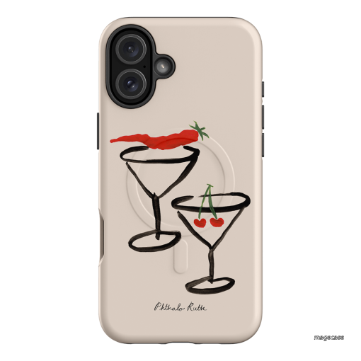 Chilli Cherry Printed Phone Cases by Phthalo Ruth - The Dairy