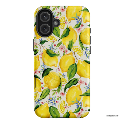 Citrus Lemon Printed Phone Cases iPhone 16 Plus / Armoured MagSafe by Ellie Mae - The Dairy