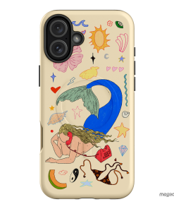 Mermaid Salad Cream Printed Phone Cases iPhone 16 Plus / Armoured MagSafe by Easty Beasty - The Dairy