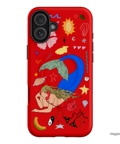 Mermaid Salad Scarlet Printed Phone Cases iPhone 16 Plus / Armoured MagSafe by Easty Beasty - The Dairy
