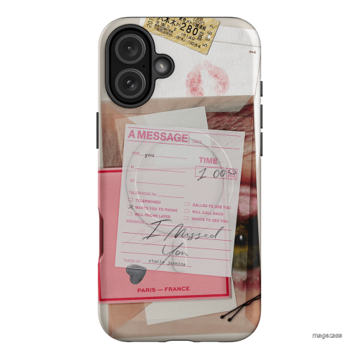 Missed Call Printed Phone Cases iPhone 16 Plus / Armoured MagSafe by Jasmine Dowling - The Dairy