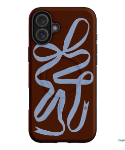 Mocha Ribbon Printed Phone Cases iPhone 16 Plus / Armoured MagSafe by Jasmine Dowling - The Dairy