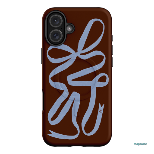 Mocha Ribbon Printed Phone Cases iPhone 16 Plus / Armoured MagSafe by Jasmine Dowling - The Dairy