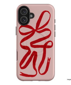 Valentine Ribbon Printed Phone Cases iPhone 16 Plus / Armoured MagSafe by Jasmine Dowling - The Dairy