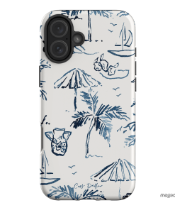 Balmy Blue Printed Phone Cases iPhone 16 Plus / Armoured by Cass Deller - The Dairy