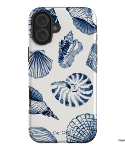 Blue Shells Printed Phone Cases iPhone 16 Plus / Armoured by Cass Deller - The Dairy