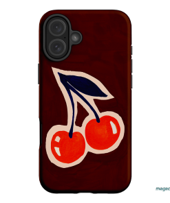 Cherries Printed Phone Cases iPhone 16 Plus / Armoured by Studio Bon - The Dairy