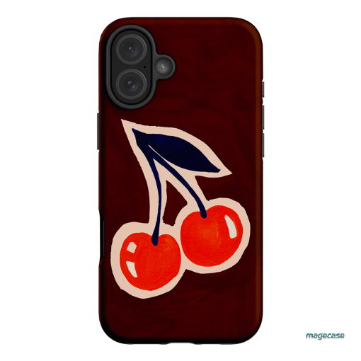 Cherries Printed Phone Cases iPhone 16 Plus / Armoured by Studio Bon - The Dairy