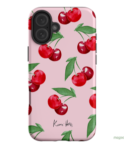 Cherry Rose Printed Phone Cases iPhone 16 Plus / Armoured by Kerrie Hess - The Dairy