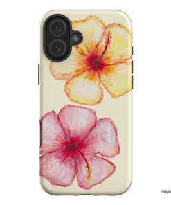 Hibiscus Flower Yellow Printed Phone Cases iPhone 16 Plus / Armoured by BG. Studio - The Dairy