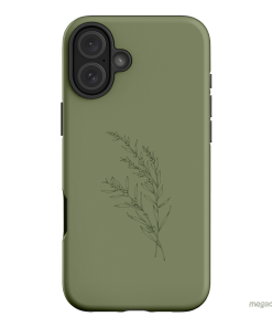 Khaki Wattle Printed Phone Cases iPhone 16 Plus / Armoured by Typoflora - The Dairy